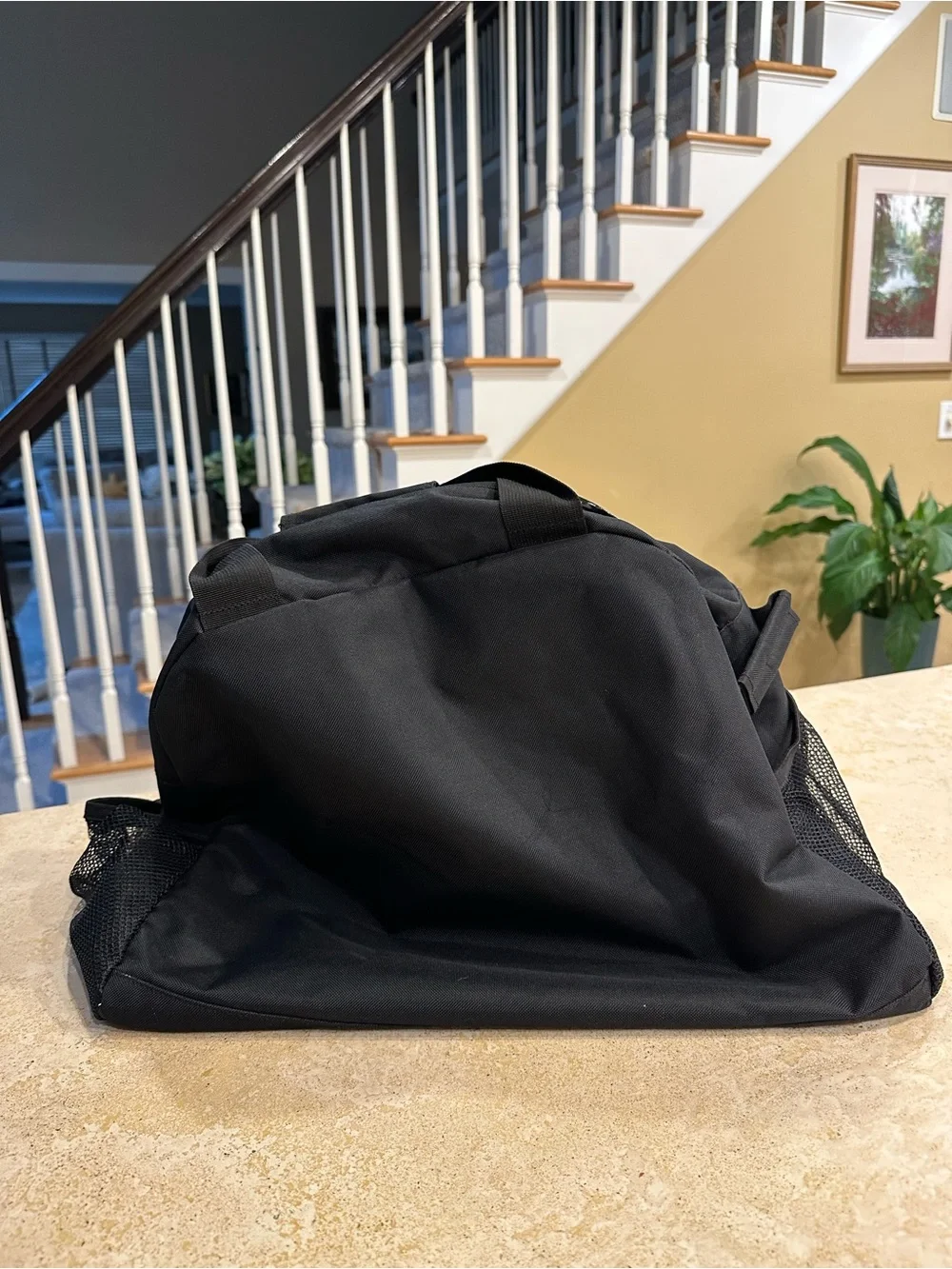 JORDAN - Black Duffle Bag with Red Jumpman Gym Travel Bag